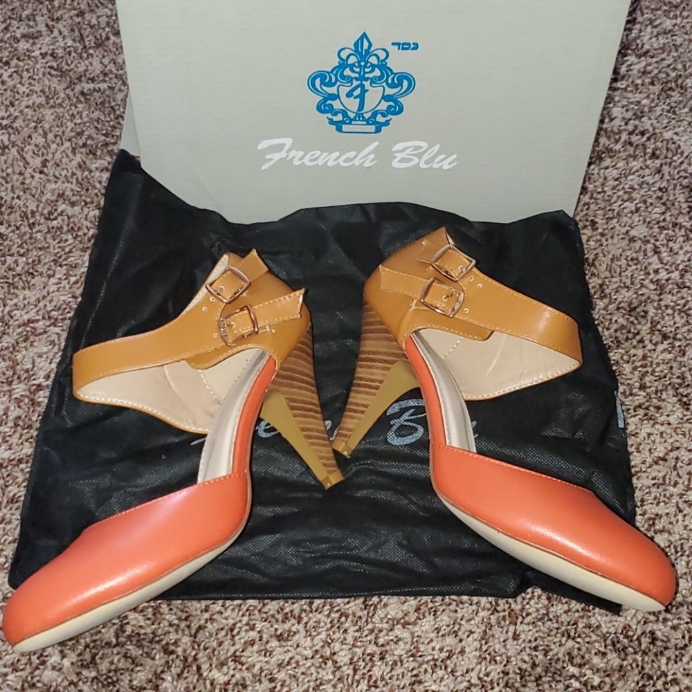 French Blu Cynthia Almond Toe Heels - Picture 3 of 7
